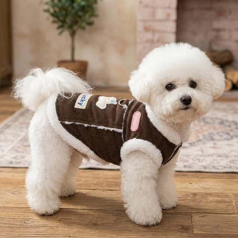 Chaleco polar de invierno para perros y gatos pequeños – Diseño oso - imagen 2