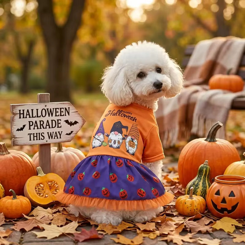 Tutu de Halloween para perros pequeños – Falda animada - imagen 2