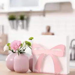 Porta Servilletas de Hierro con Diseño de Lazo – Decoración para Cocina y Eventos