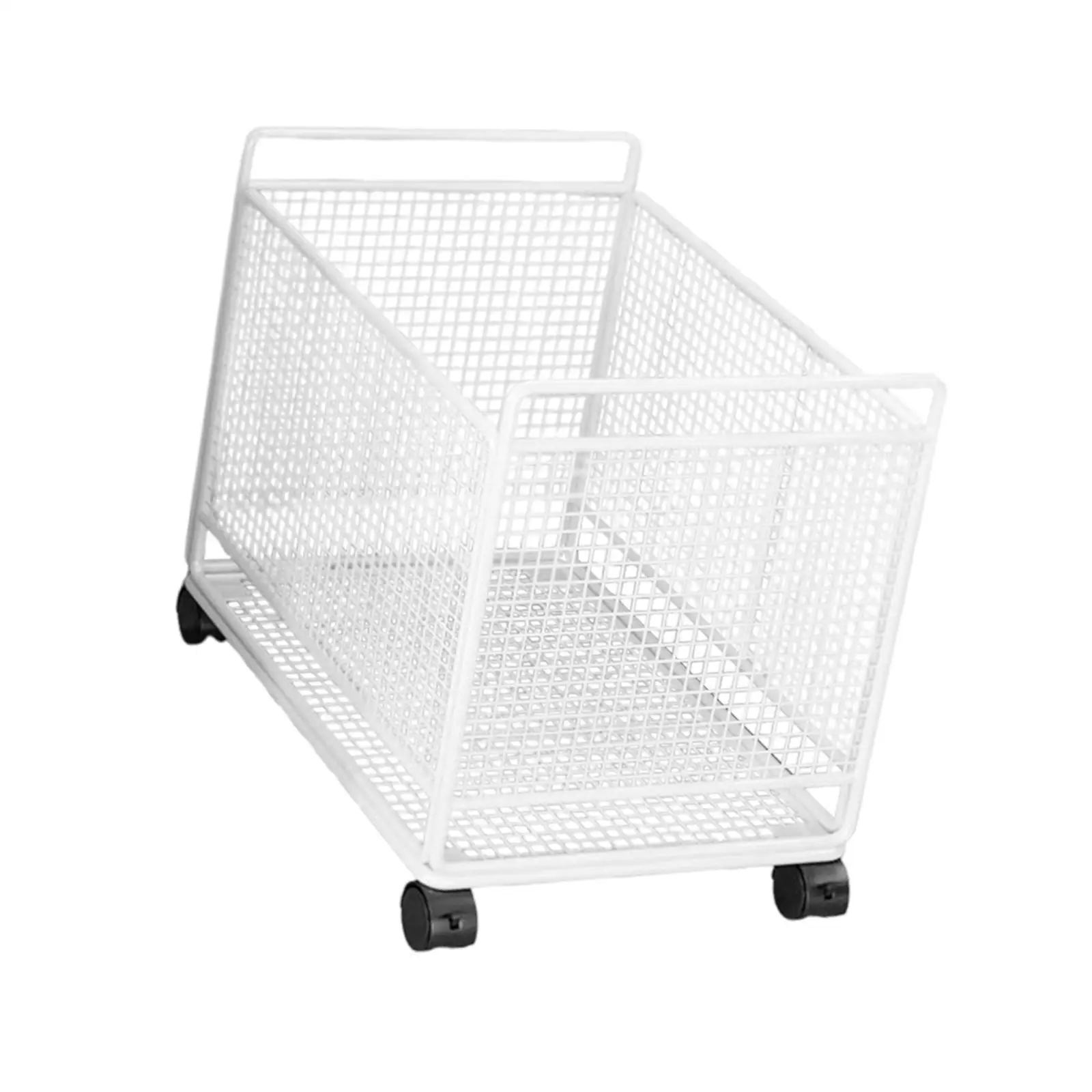 Carrito utilitario con cesta de malla transpirable y ruedas giratorias