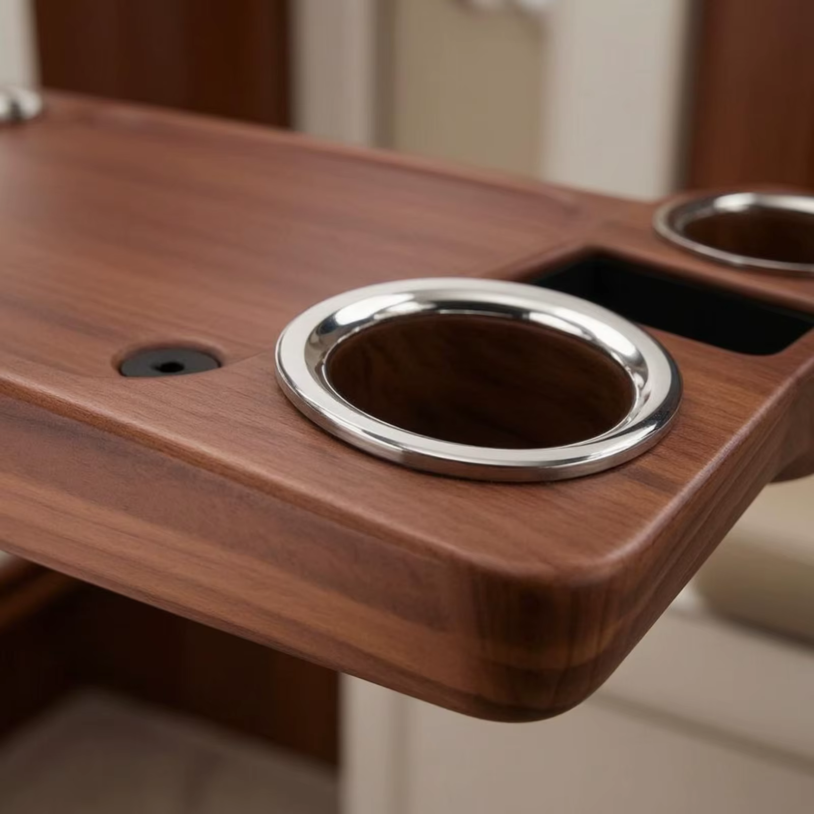 Mesa para mascotas gatos y perros en ABS con acabado teka camper - imagen 3