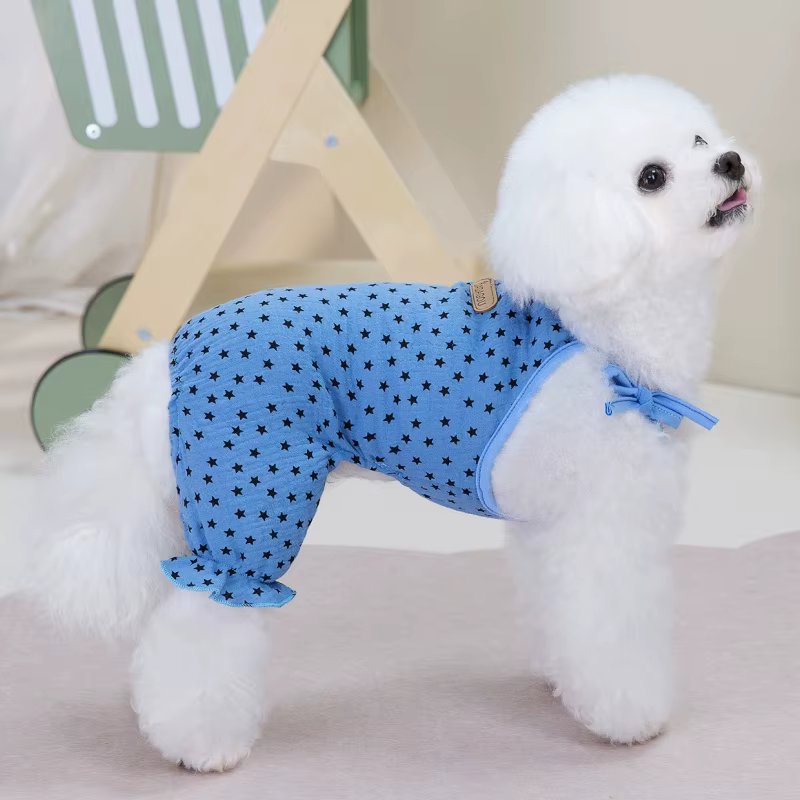 Mono de verano con estrellas para perros y gatos – Pelele para Yorkie - imagen 3