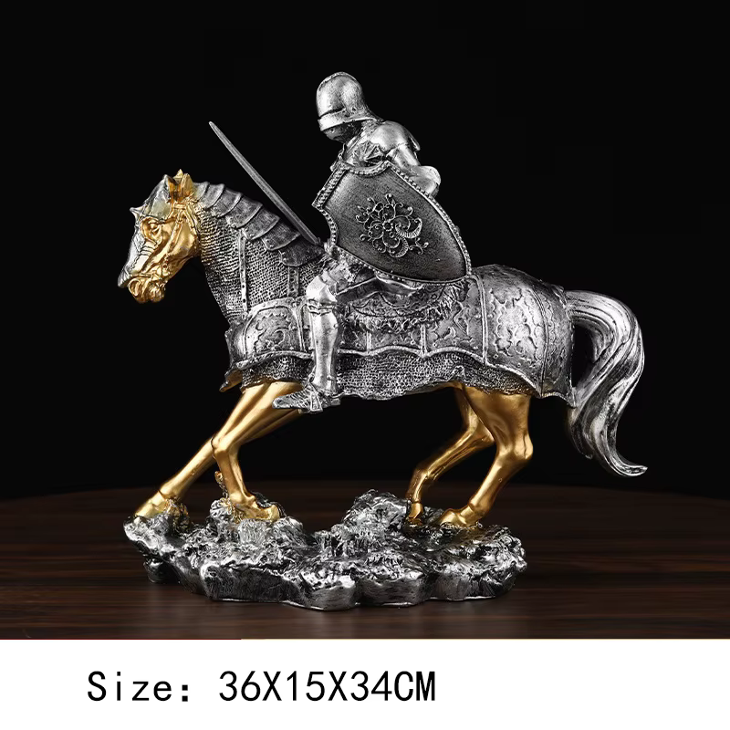 Figuras miniatura caballeros medievales vintage – Decoración hogar y oficina - imagen 2
