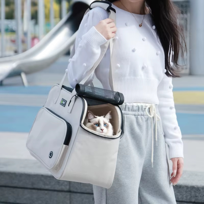 Bolsa de transporte portátil para gatos y perros pequeños exterior - imagen 5