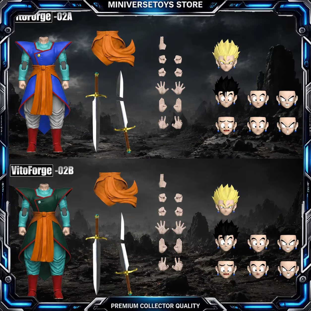 Figura colección Son Gohan Super Saiyan con traje Supreme Kai, DBZ, para estante - imagen 5