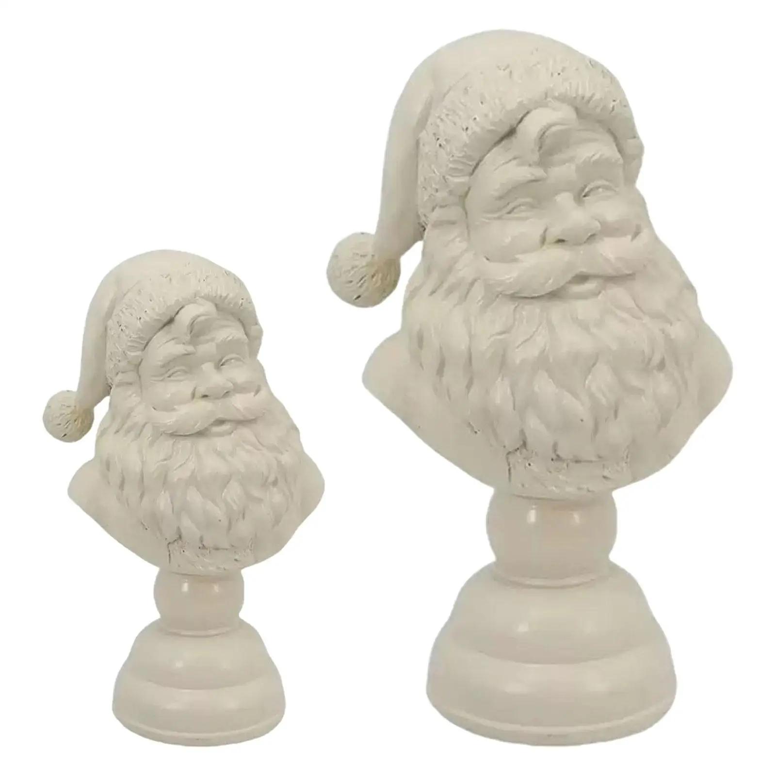 Detalle de la cara de Papá Noel de resina