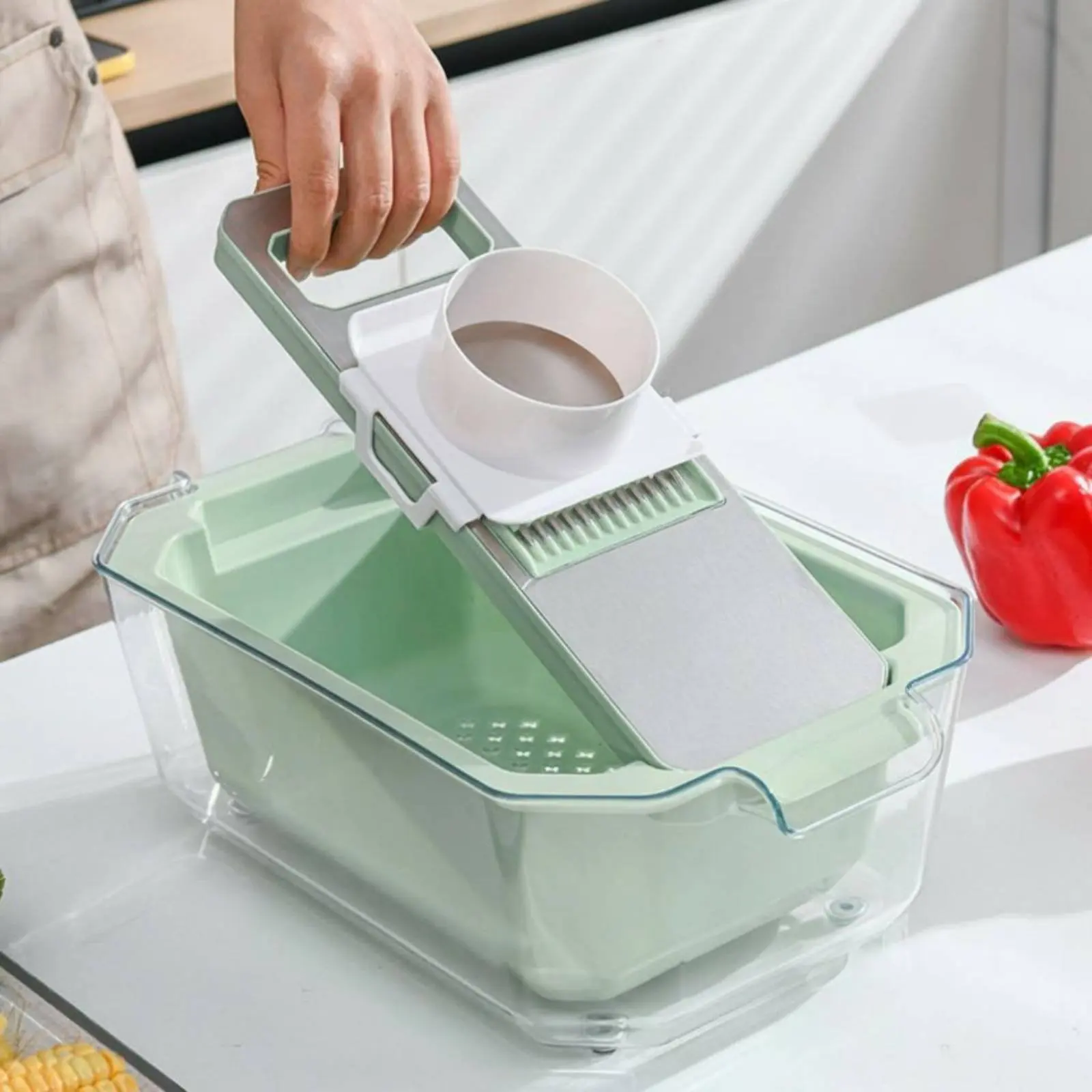 Cortador de verduras con base antideslizante para gatos y perros - imagen 2