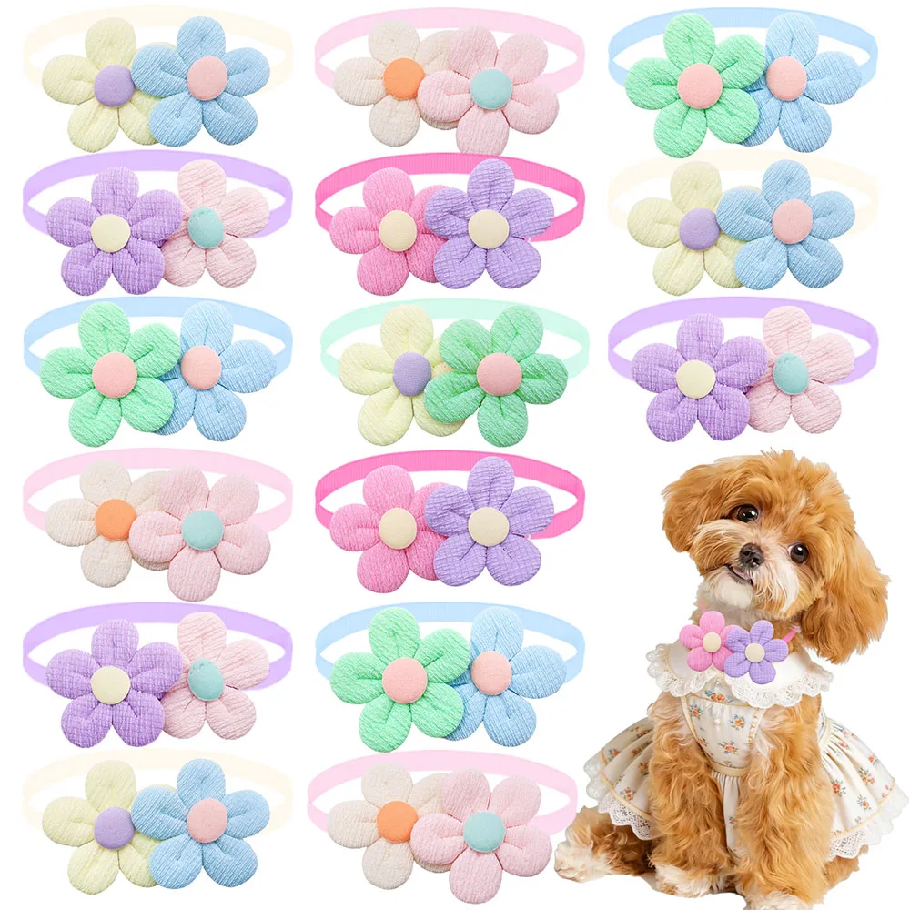 Perro con lazo de moño colorido de Masue Pets