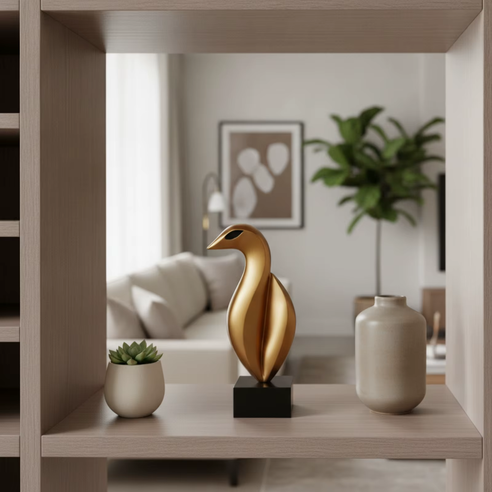 Escultura Decorativa de Pájaro para Mesa – Adorno Elegante para Hogar - imagen 2