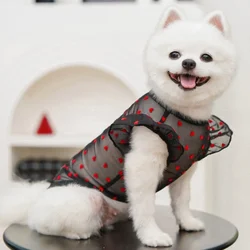 Chaleco de verano transpirable para perro y gato con corazones