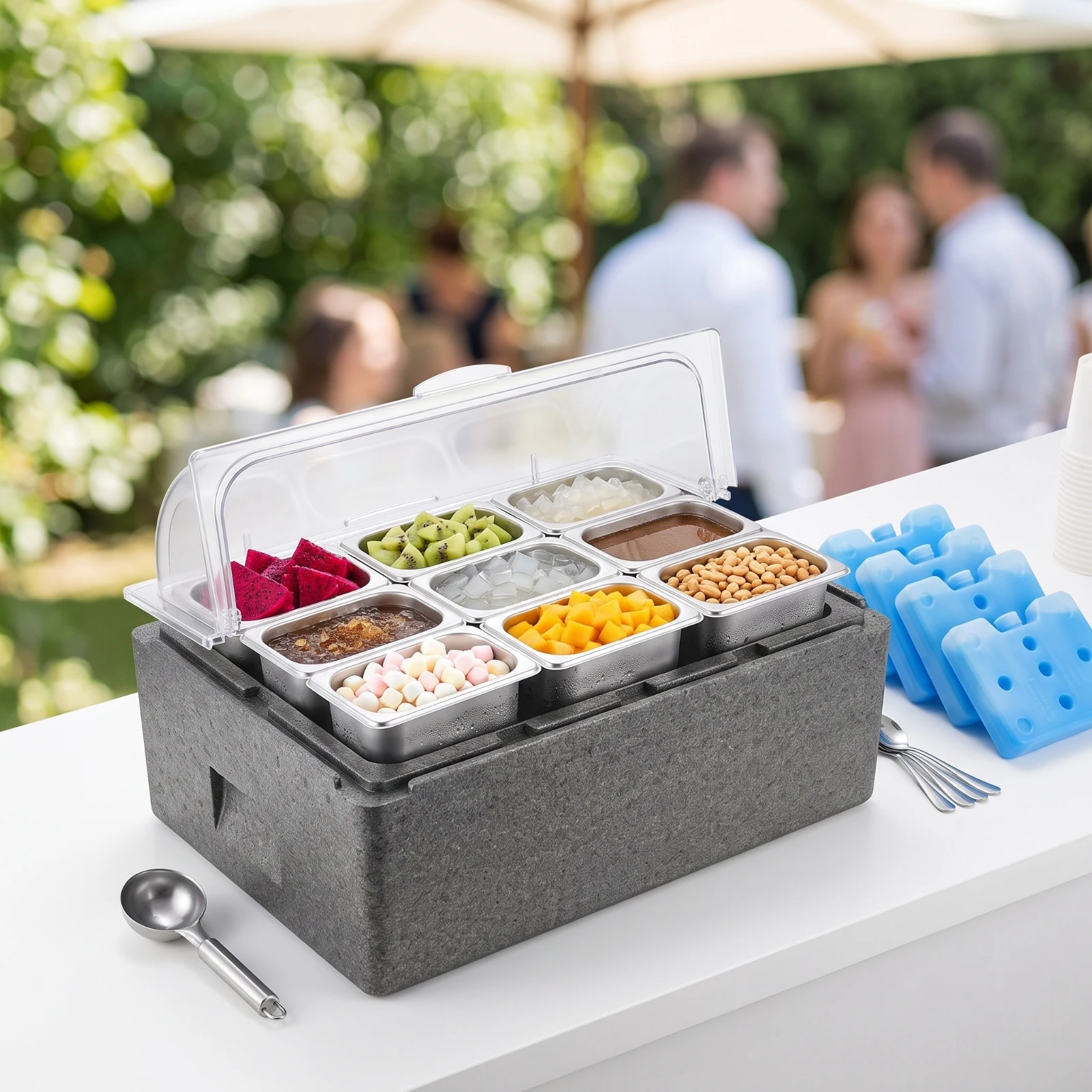 Caja Aislada para Alimentos con Bandejas - Contenedor para Catering y Buffets - imagen 3