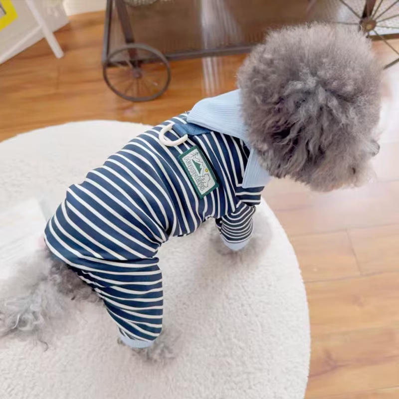 Mono de verano a rayas para perro Chihuahua – Pijama con anilla en D