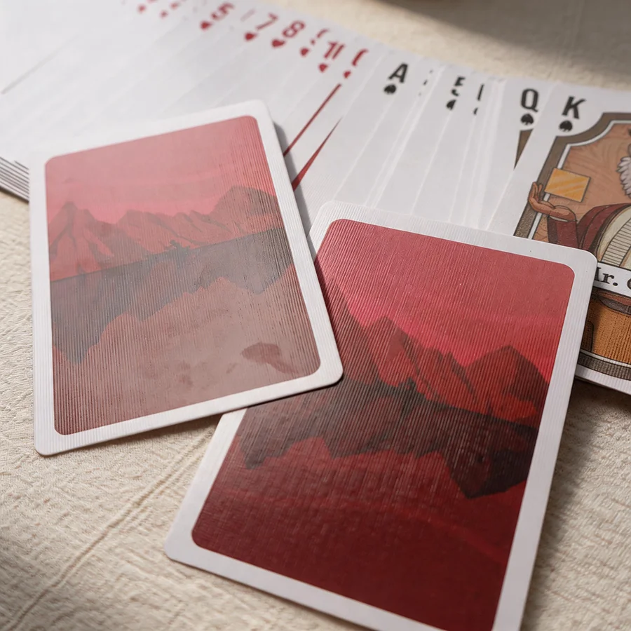 Cartas de póquer vintage con dibujos de animales – juego familiar
