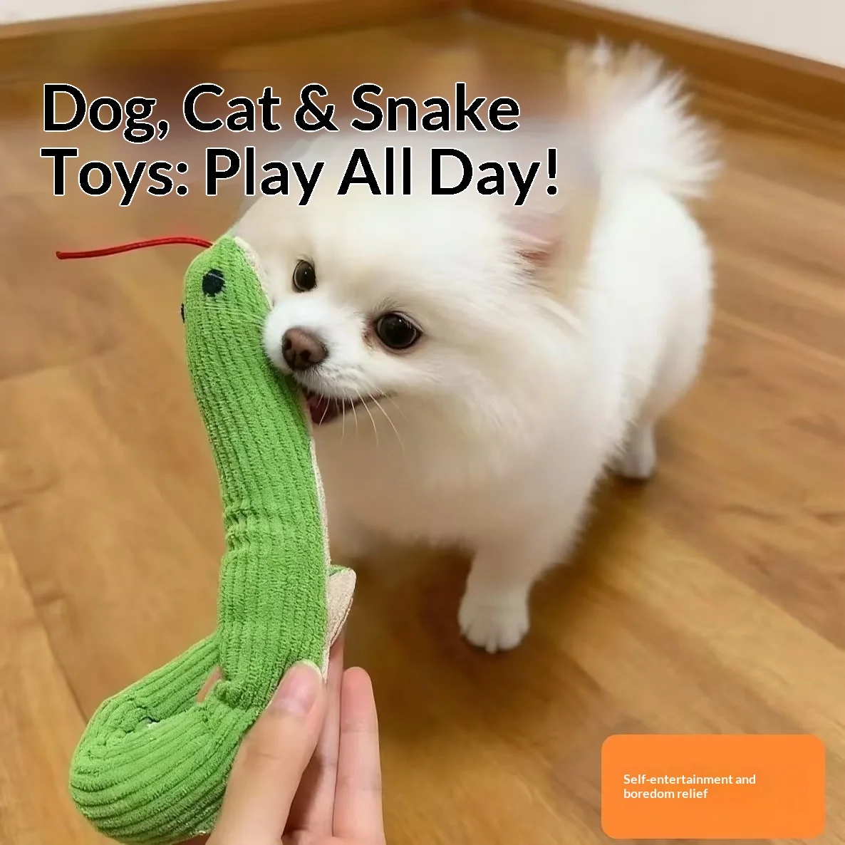 Juguete serpiente verde para perros antiaburrimiento masticar crujiente - imagen 2