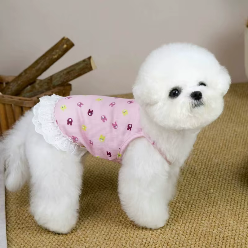 Vestido princesa con volantes de encaje para perros y gatos pequeños - imagen 5