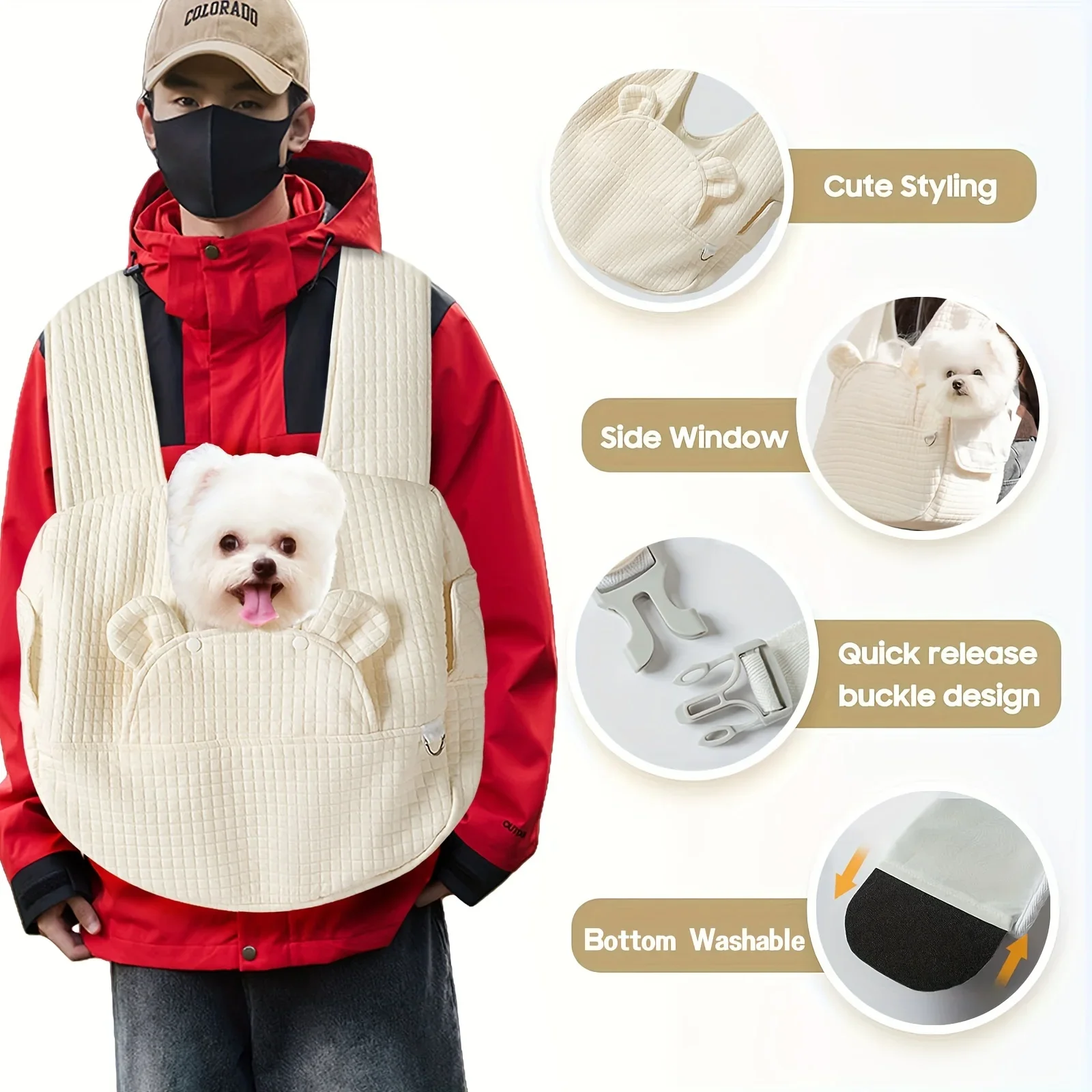Bolsa para gatos con apertura lateral