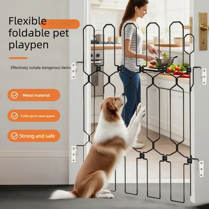 Barrera Metálica Retráctil para Gatos y Perros: Interior y Exterior