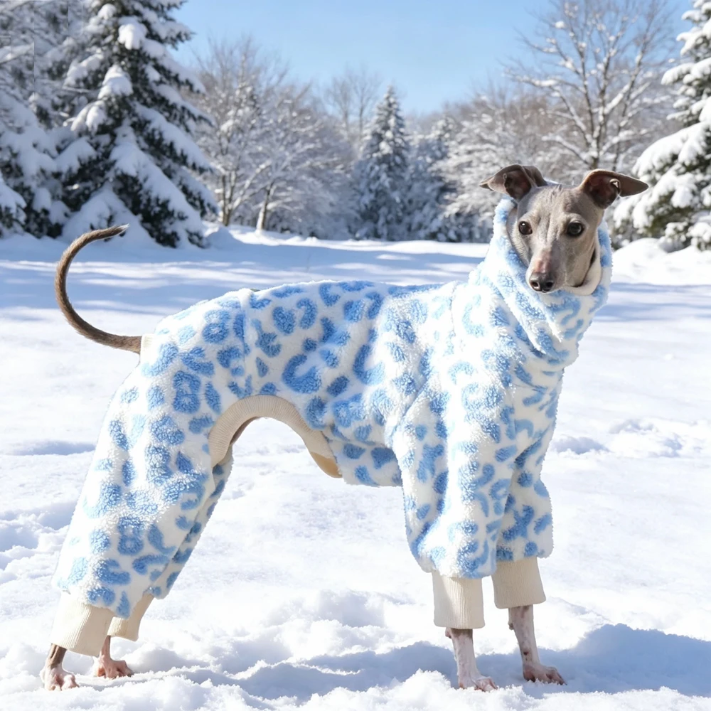 Abrigo forro polar leopardo para galgos y whippets, sudadera 4 patas - imagen 4