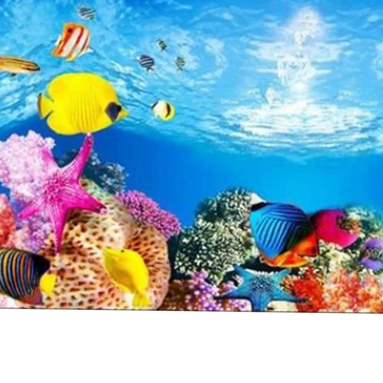 Fondo decorativo para acuario en PVC – Paisaje pintado 30x52 cm - imagen 4