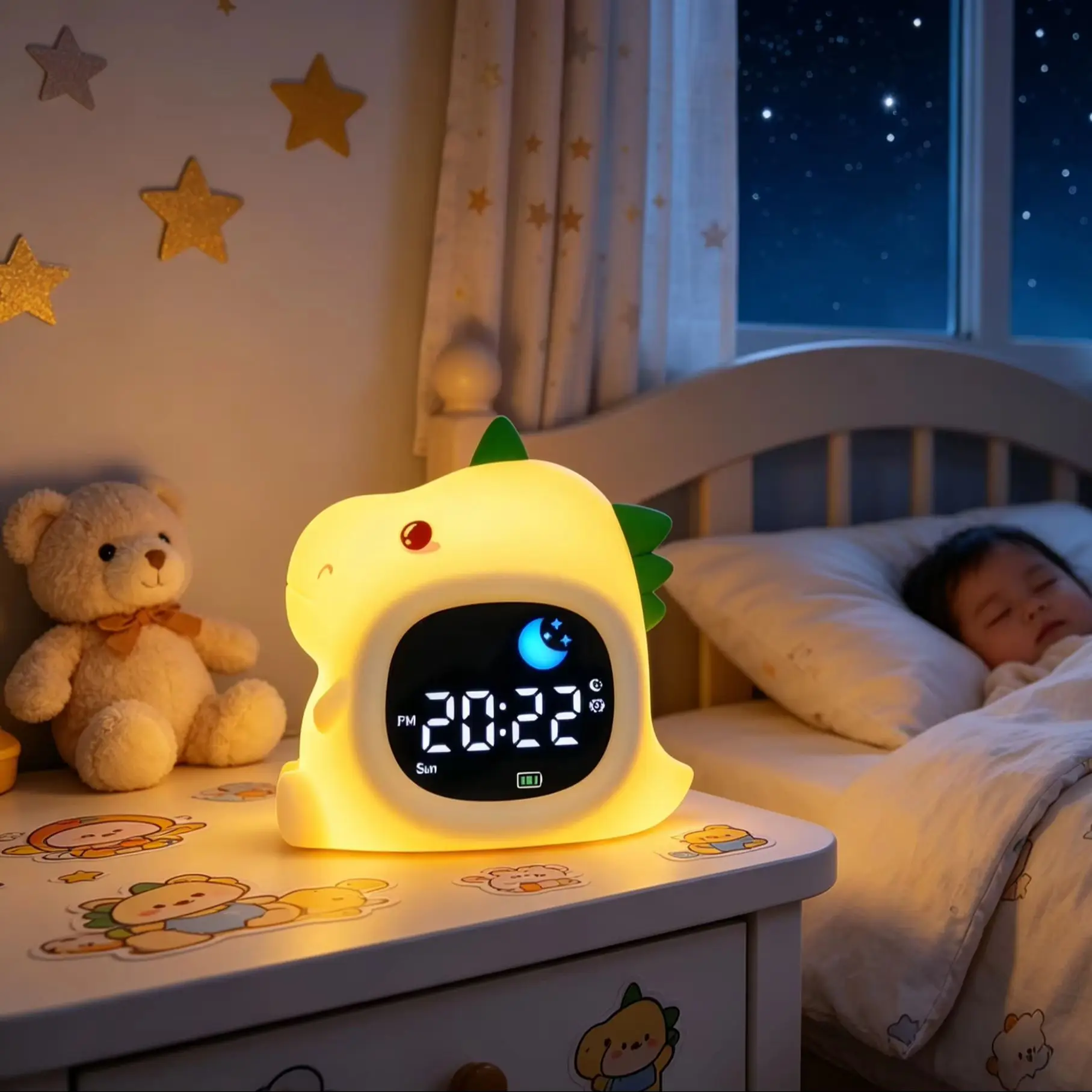 Reloj despertador táctil LED con luz nocturna para dormir - imagen 5