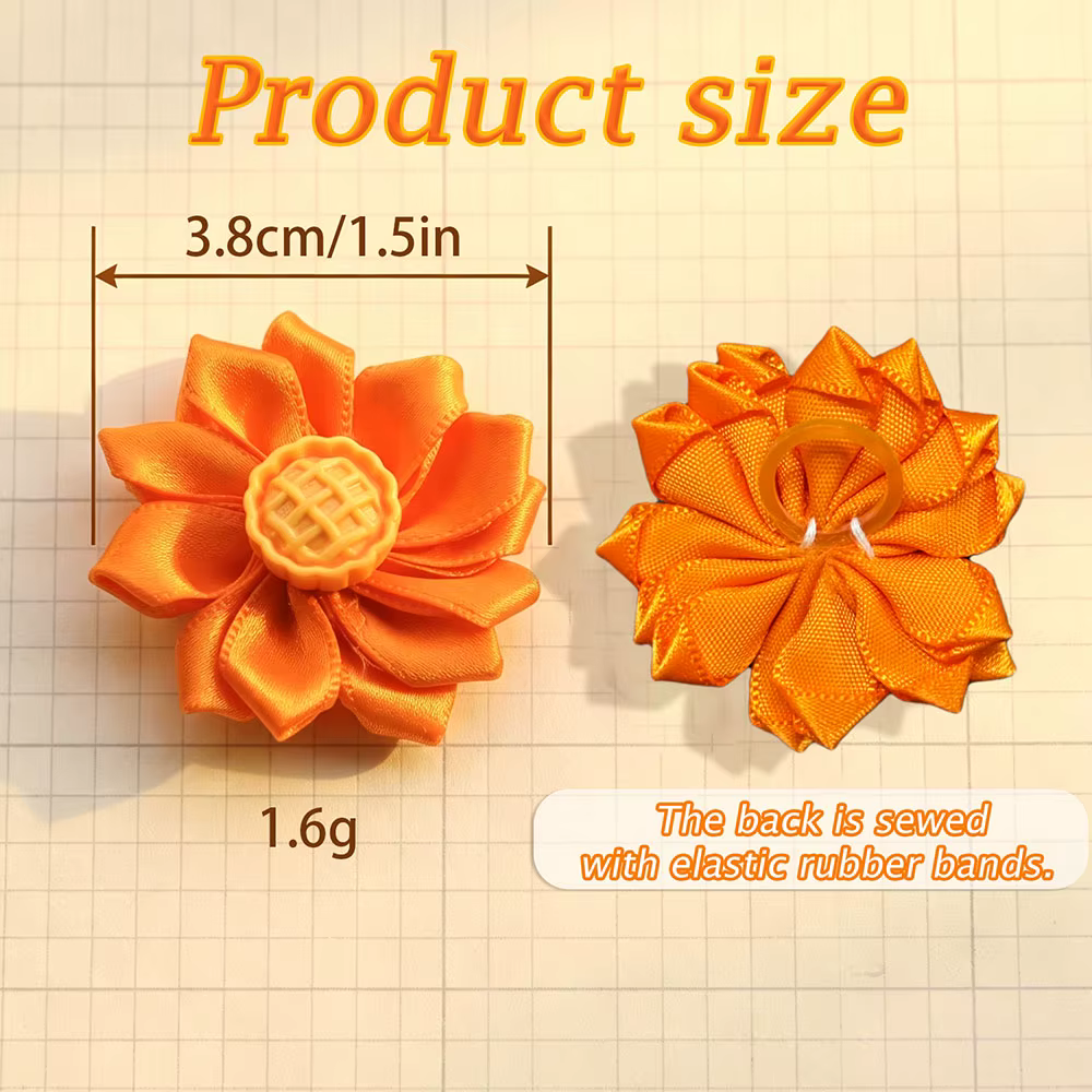 Lazos para perro con forma de flor en colores otoñales