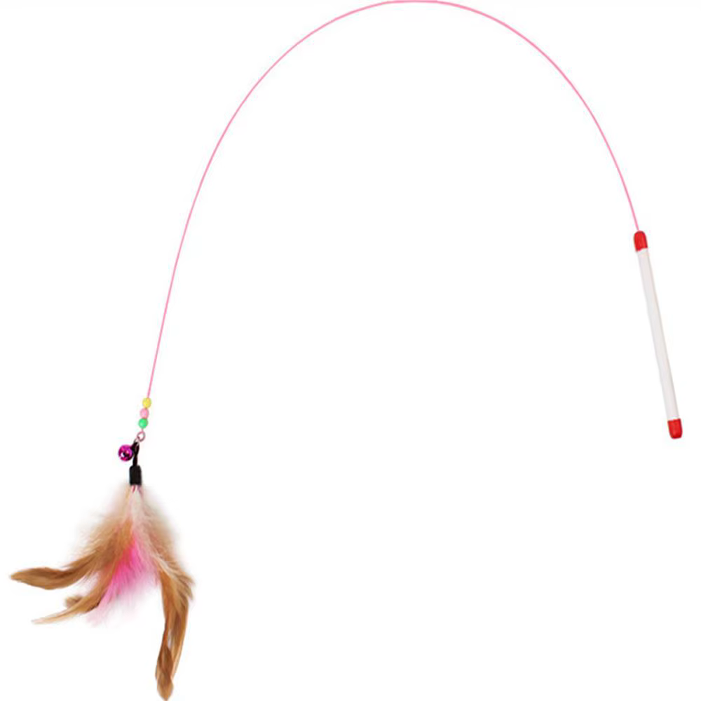 Varita Interactiva para Gatos y Gatitos con Plumas y Campana - imagen 3