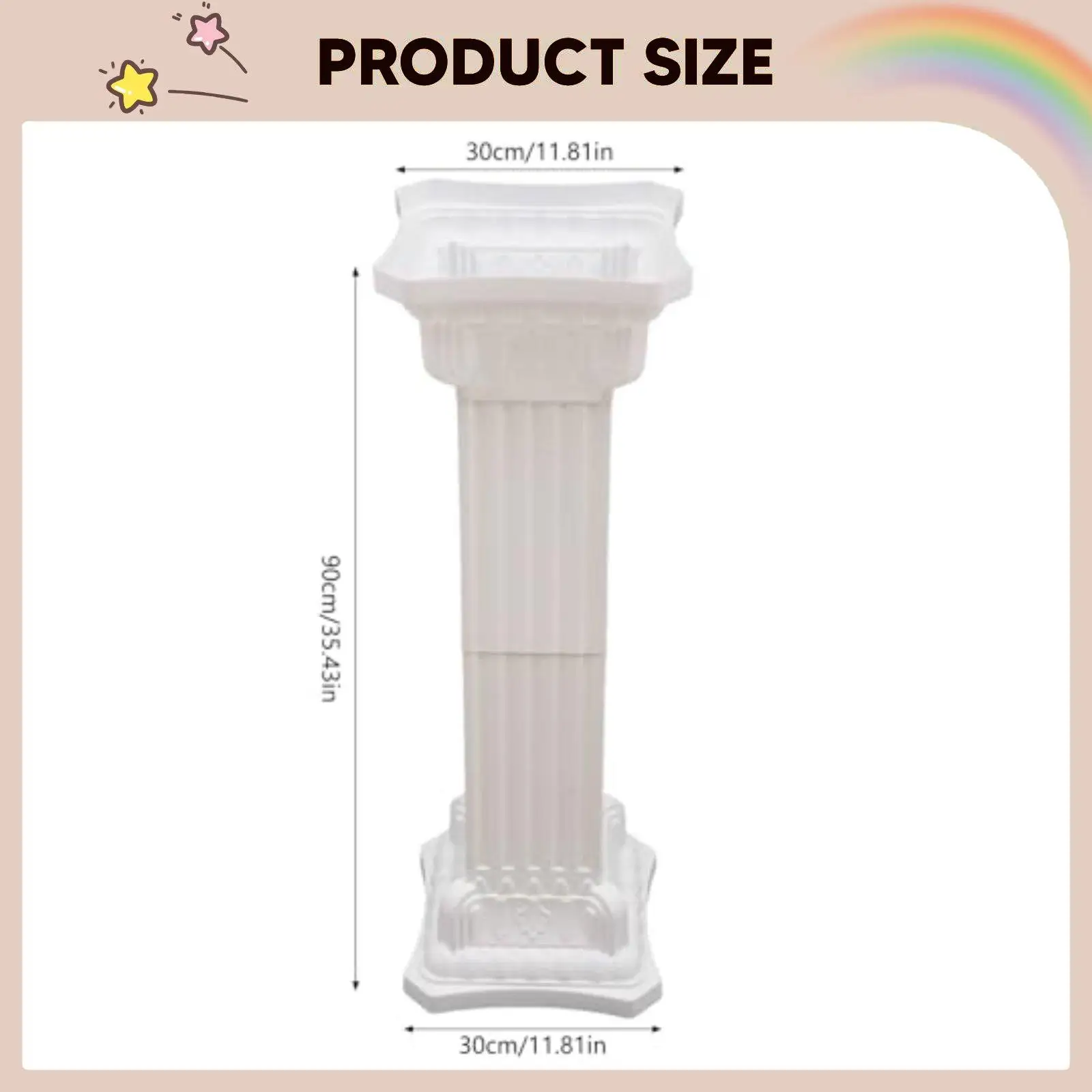 Columnas plásticas blancas para bodas – Soporte flores y globos