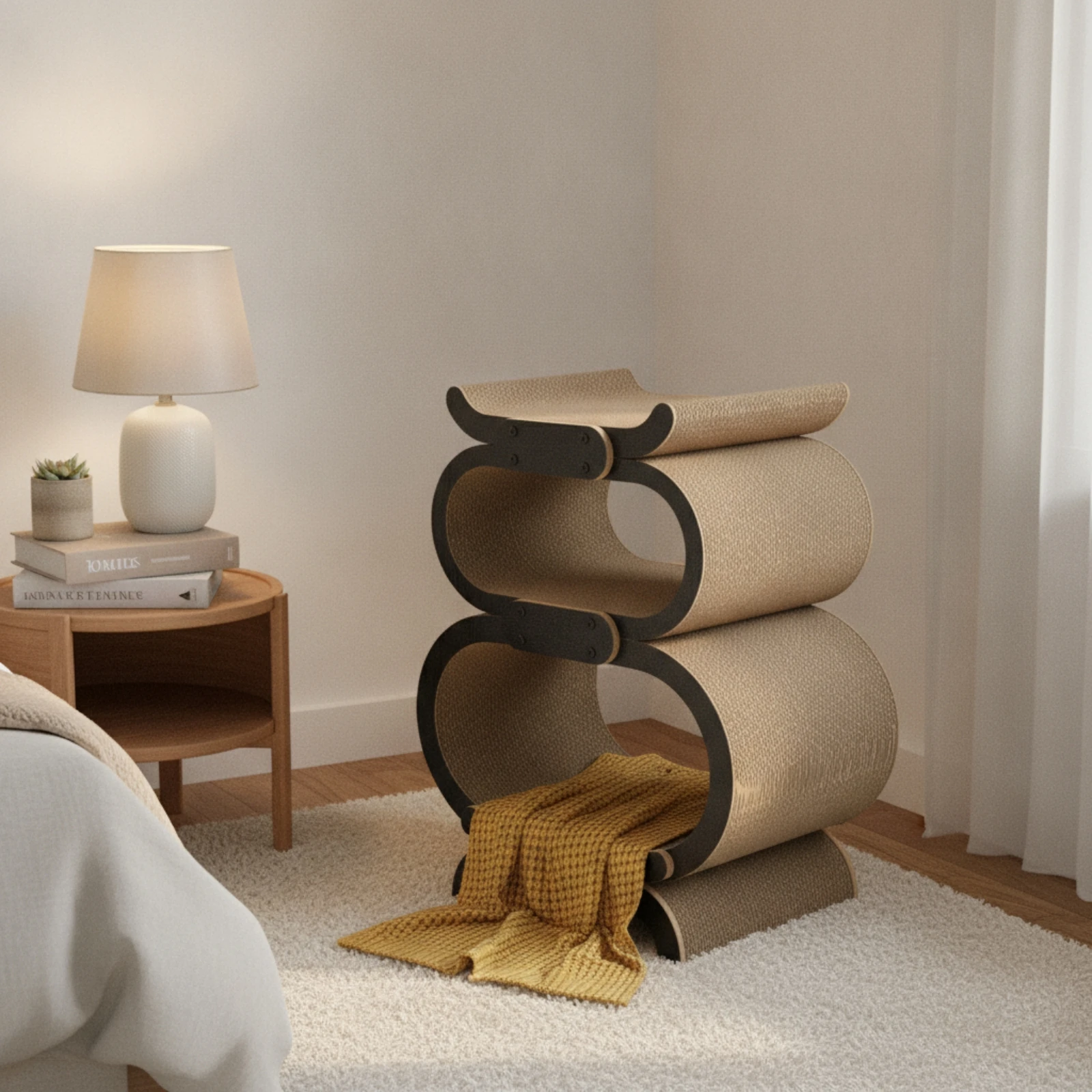 Rascador-cama para gato corrugado – Confort y rasca - imagen 4