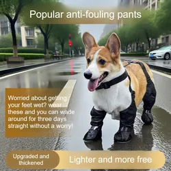 Botas impermeables antideslizantes para perros ajustables de lluvia