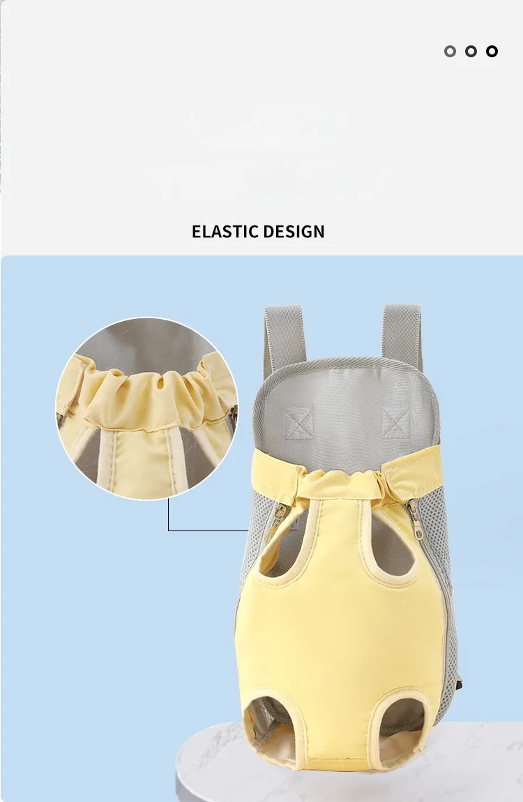 Mochila de lona para mascotas abertura