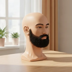 Maniquí Cabeza para Barberos – Maniquí Calvo Resistente para Peluquería