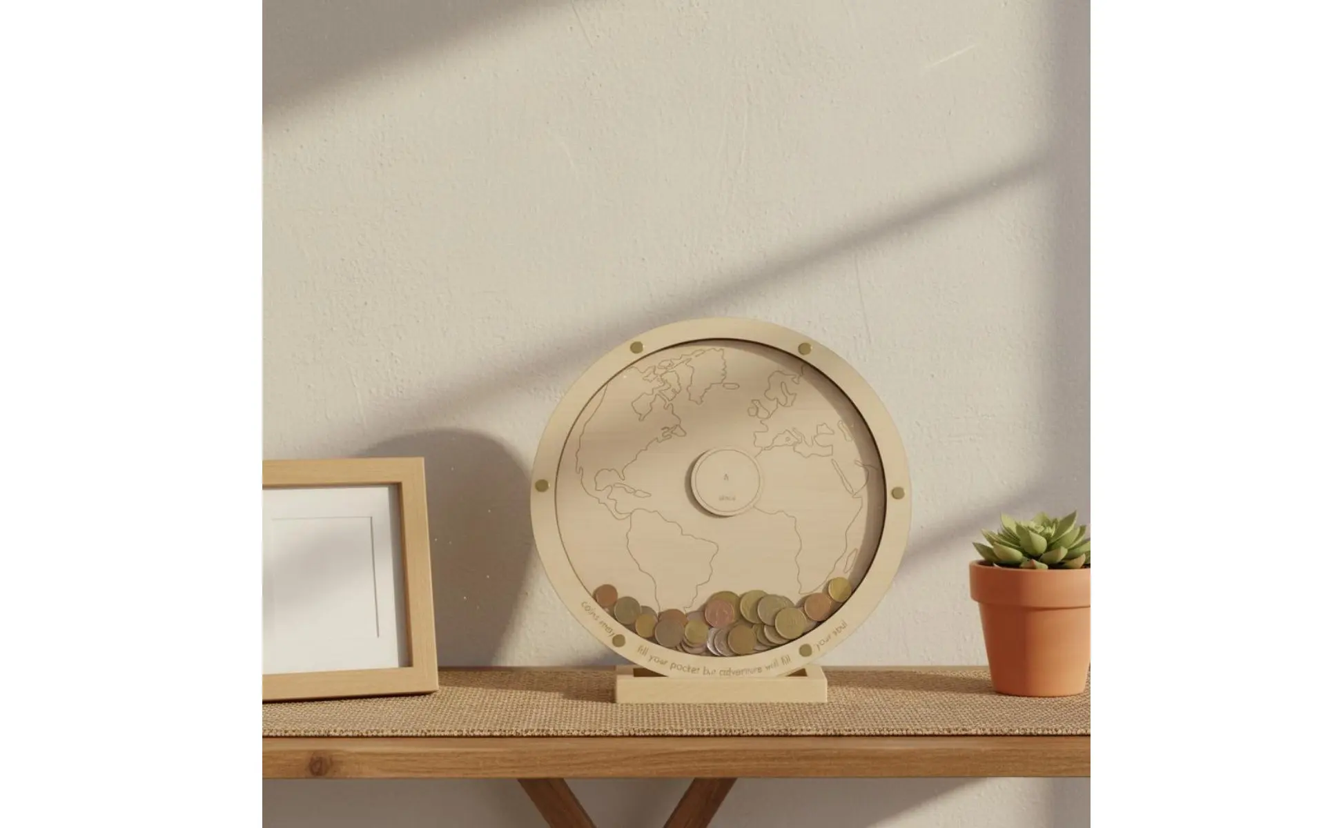 Caja decorativa con grabados de viaje