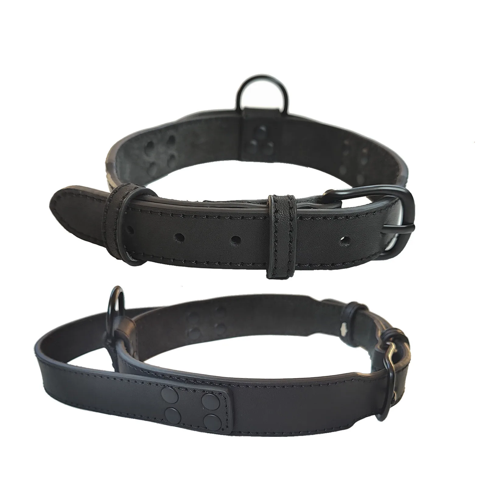 Collar de cuero para perro con asa de control – Ajustable para entrenamiento - imagen 2