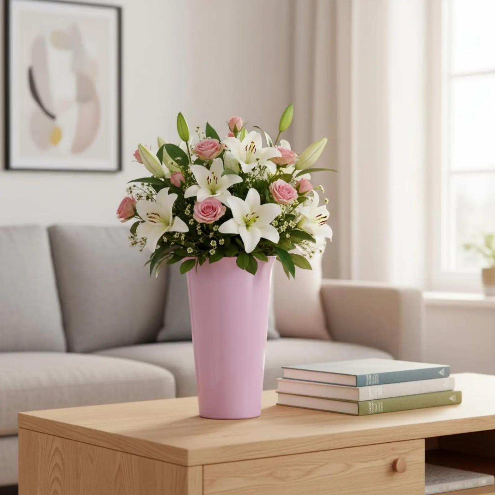 Florero nórdico impermeable para arreglos florales, uso seco y húmedo - imagen 2