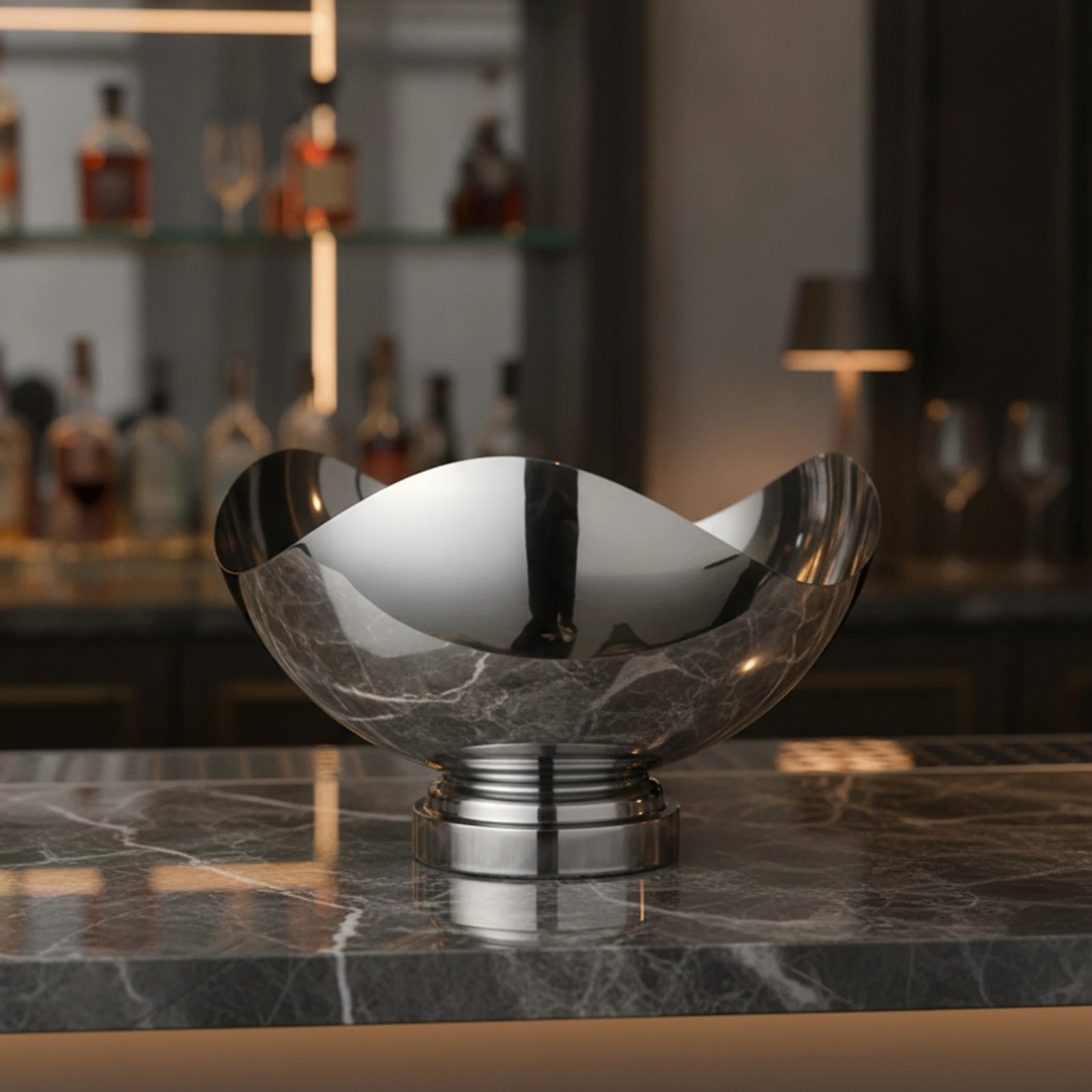 Enfriador Vino Acero Inoxidable Martillado – Cubeta Champán con Pedestal