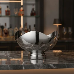 Enfriador Vino Acero Inoxidable Martillado – Cubeta Champán con Pedestal