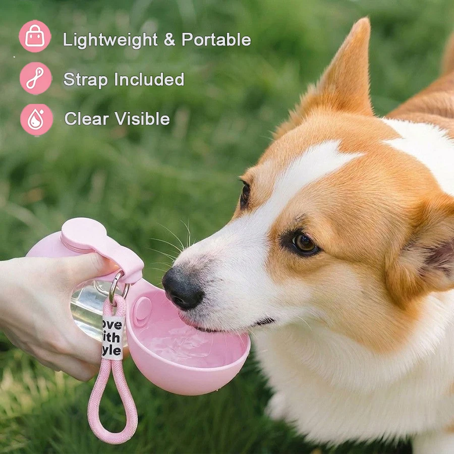 Botella bebedero plegable para perro y gato – Antigoteo paseos - imagen 4