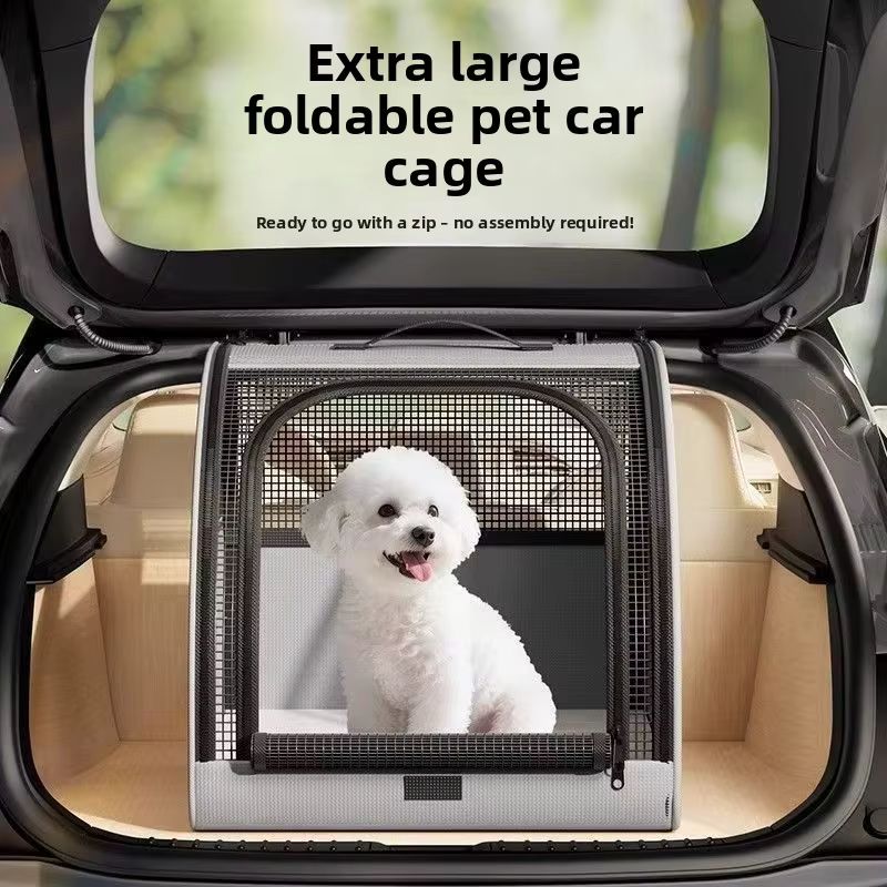 Transportín plegable para gatos y perros: coche y viaje - imagen 4