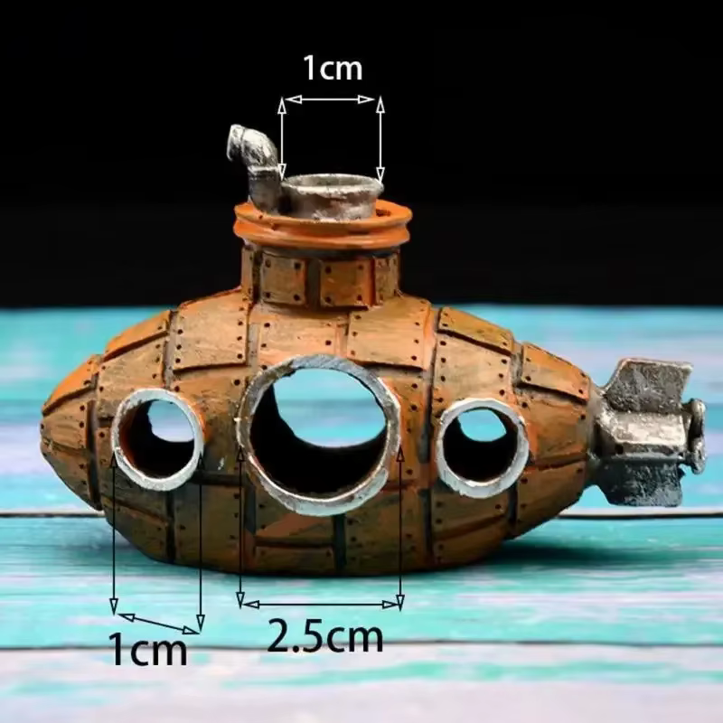 Adorno acuario submarino: cueva escondite para peces y gambas - imagen 4