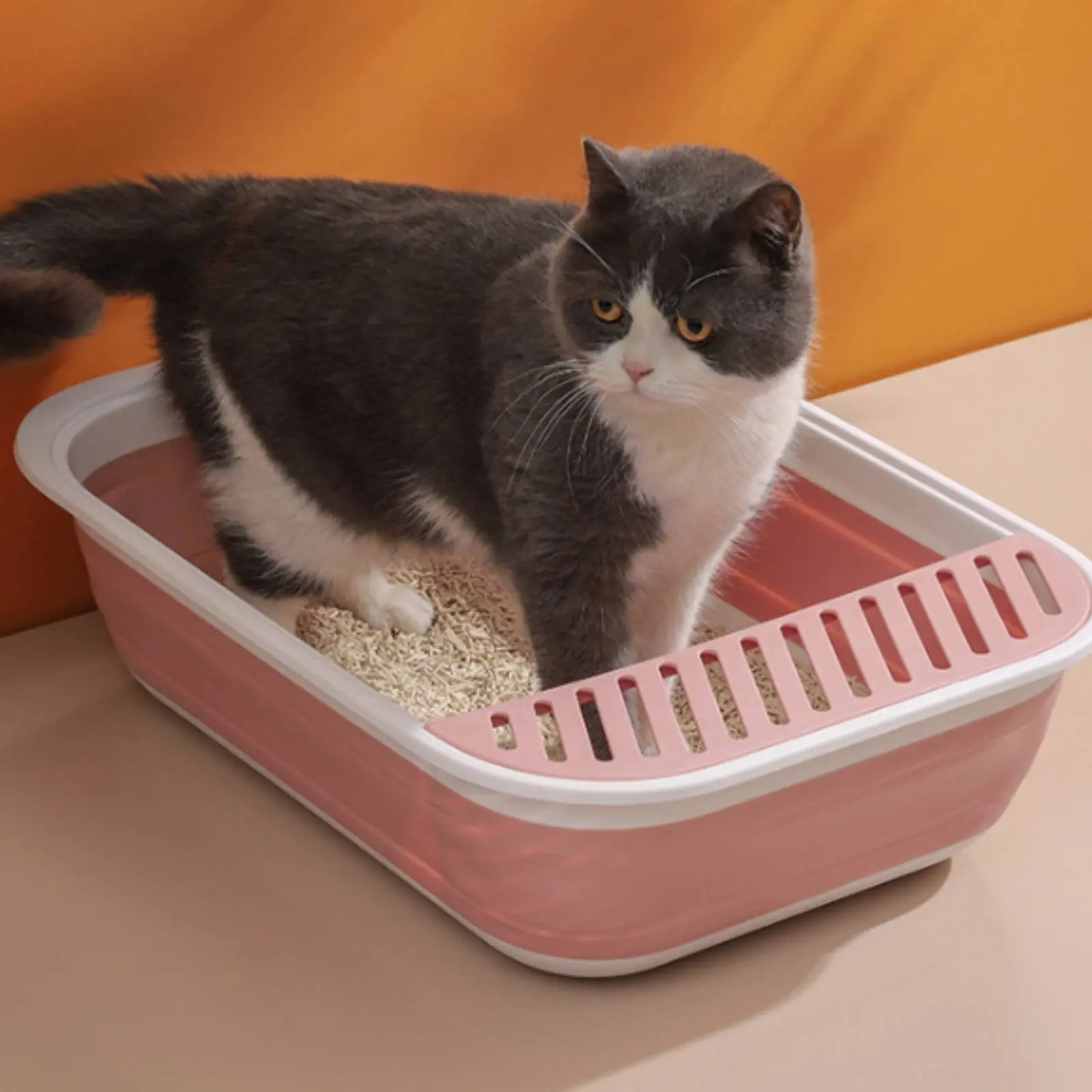 Caja de arena plegable semicerrada, fácil de limpiar y sin fugas - imagen 4