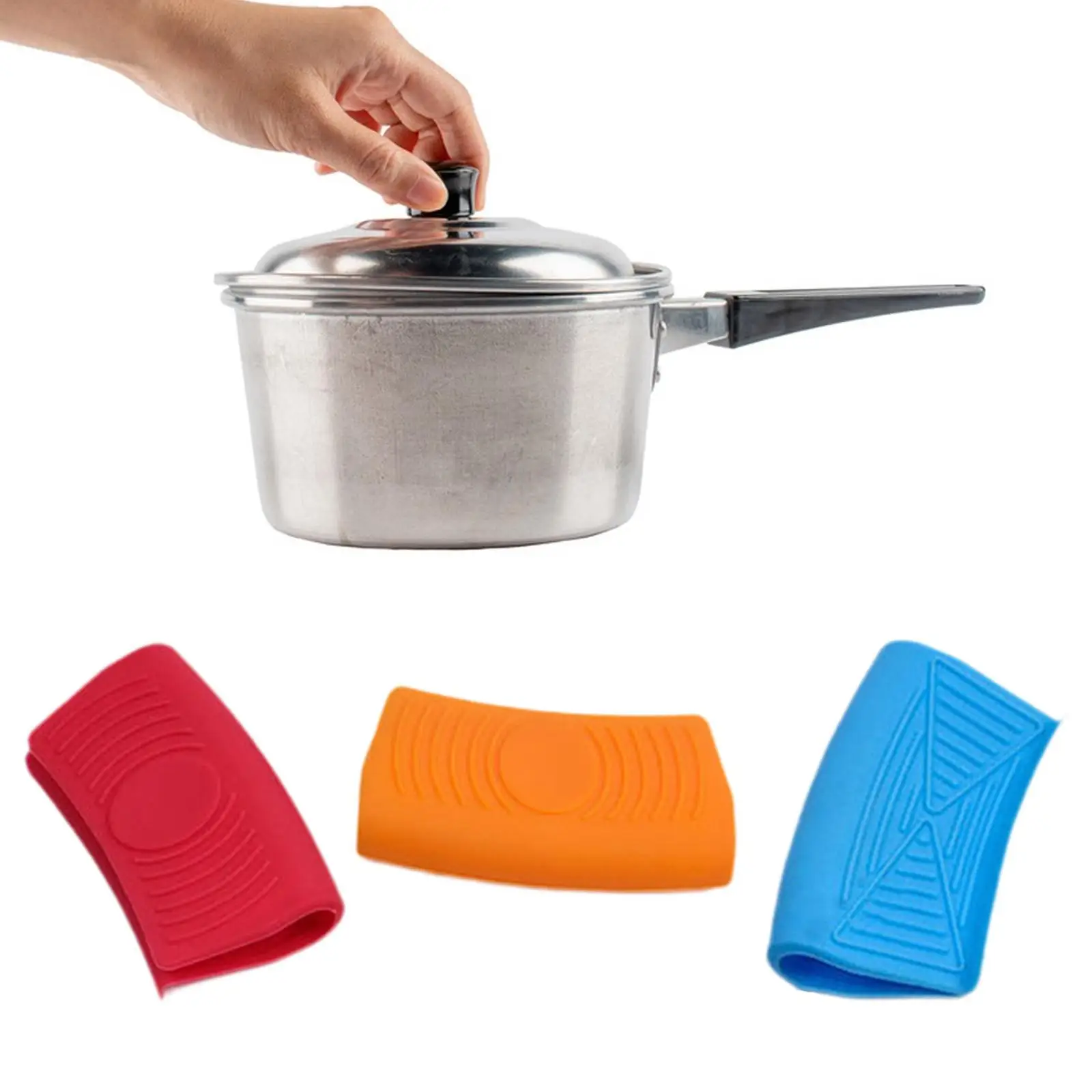 Protector mango olla silicona – Funda antideslizante resistente calor