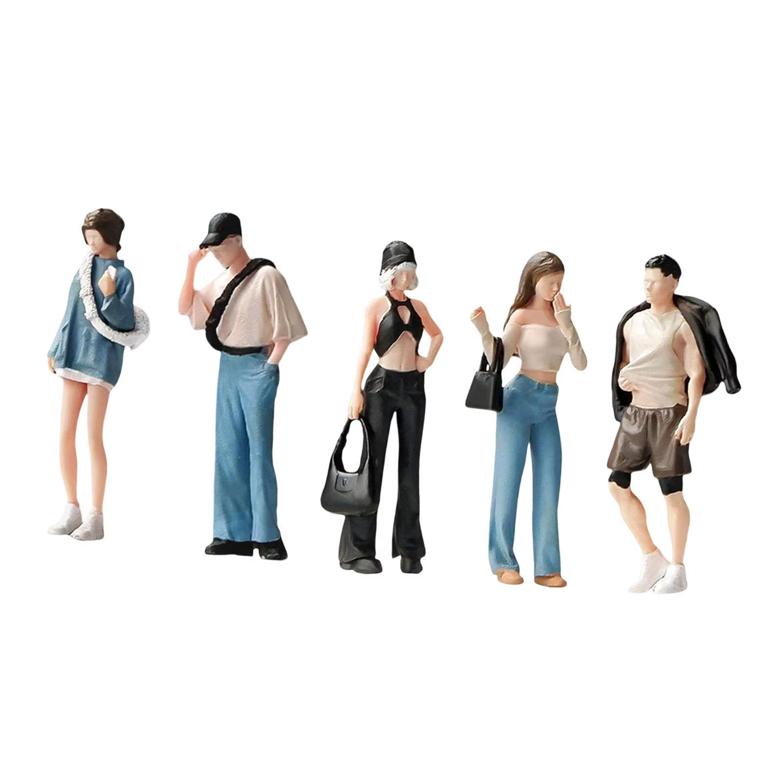 Figuras miniatura escala 1/64 para decoración mesa – Set 5 piezas moda - imagen 3