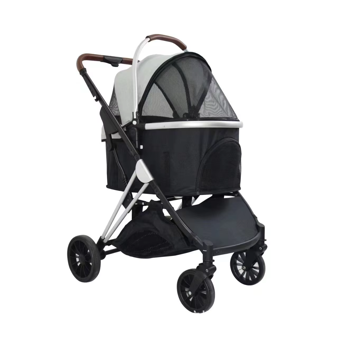 Carrito Plegable para Mascotas Pequeñas con Vista Elevada - imagen 4