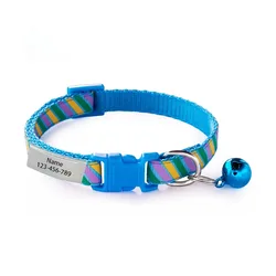 Collar personalizado con placa grabada gratis para gatos y perros