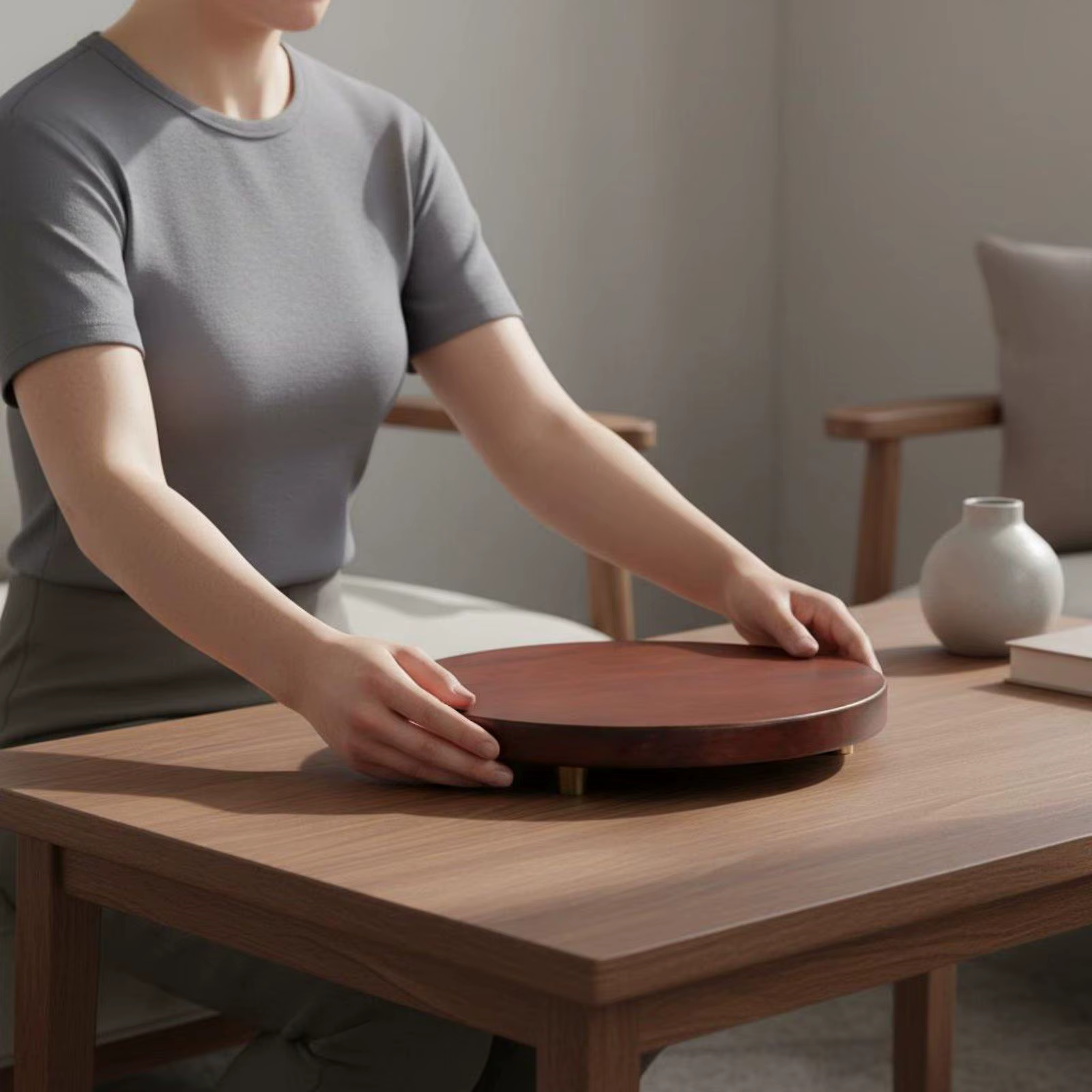 Soporte de Madera para Macetas y Jarrones – Piedestal Decorativo - imagen 5