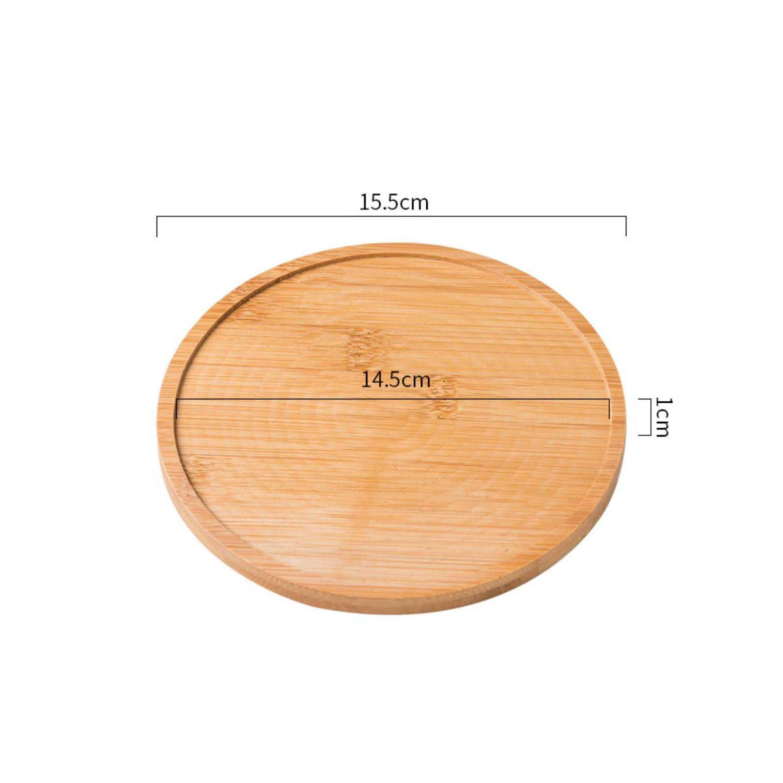 Bandeja de Bambú para Macetas – Protector de Derrames Redonda o Rectangular - imagen 5