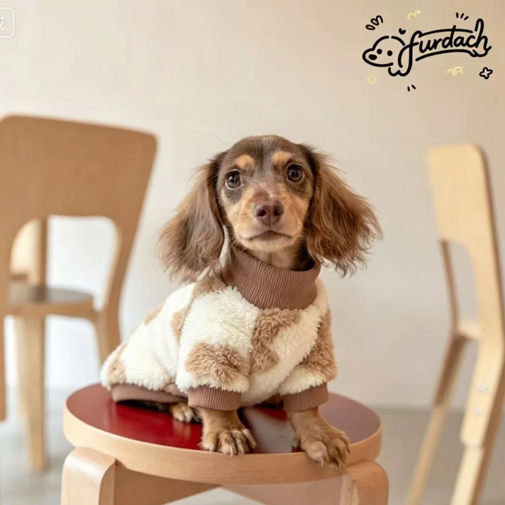 Abrigo de forro polar para perros salchicha miniatura, cálido - imagen 5