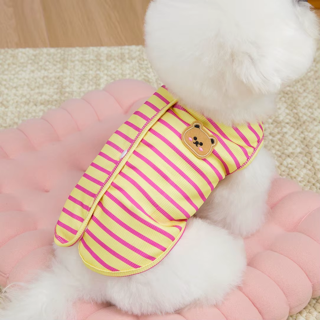Chaleco transpirable de verano a rayas para perros pequeños y medianos - imagen 5