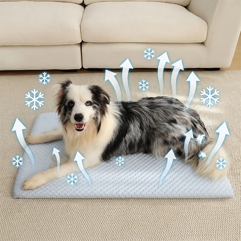 Alfombra refrescante de hielo para perros y gatos grandes, antideslizante y lavable - imagen 2