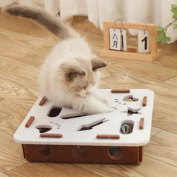 Juguete rompecabezas de fieltro con pelota para gatos